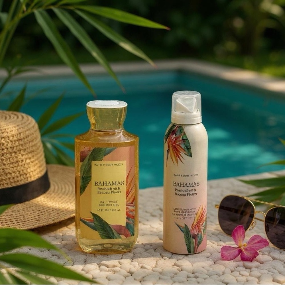 Bath & Body Works Bahamas Passionfruit & Banana Flower Body Care Gift Set NWT - Picture 1 of 5